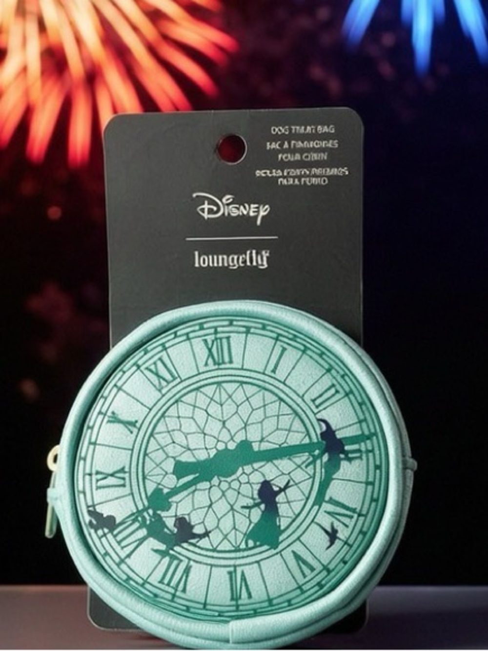 Loungefly Mint Green Peter Pan Clock Wall with Bag Clip